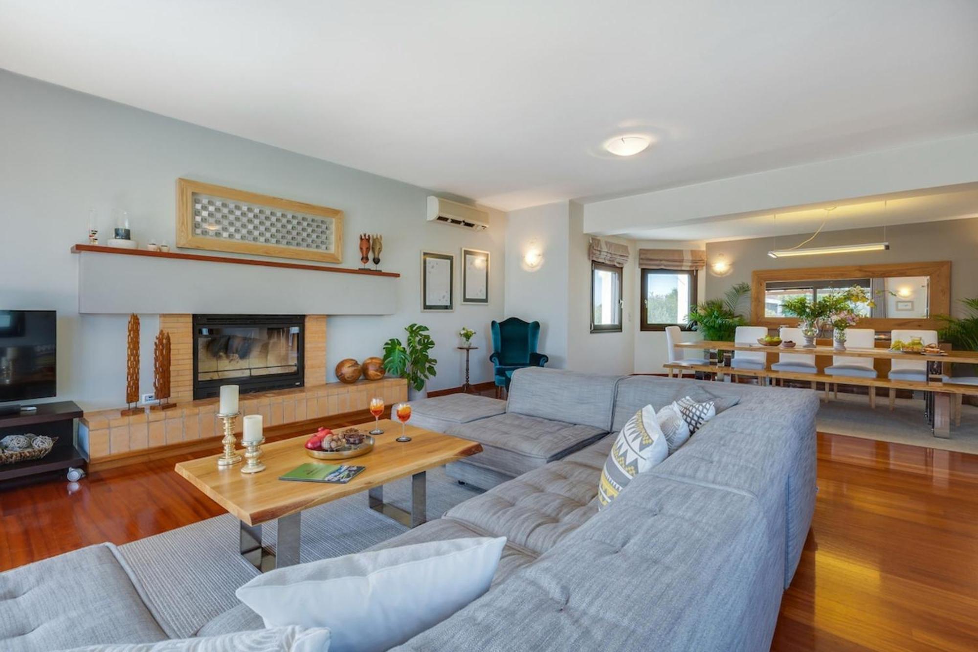 Villa Ampelaki - Premium Villa With Heated Pool Kounoupidhiana Exterior photo