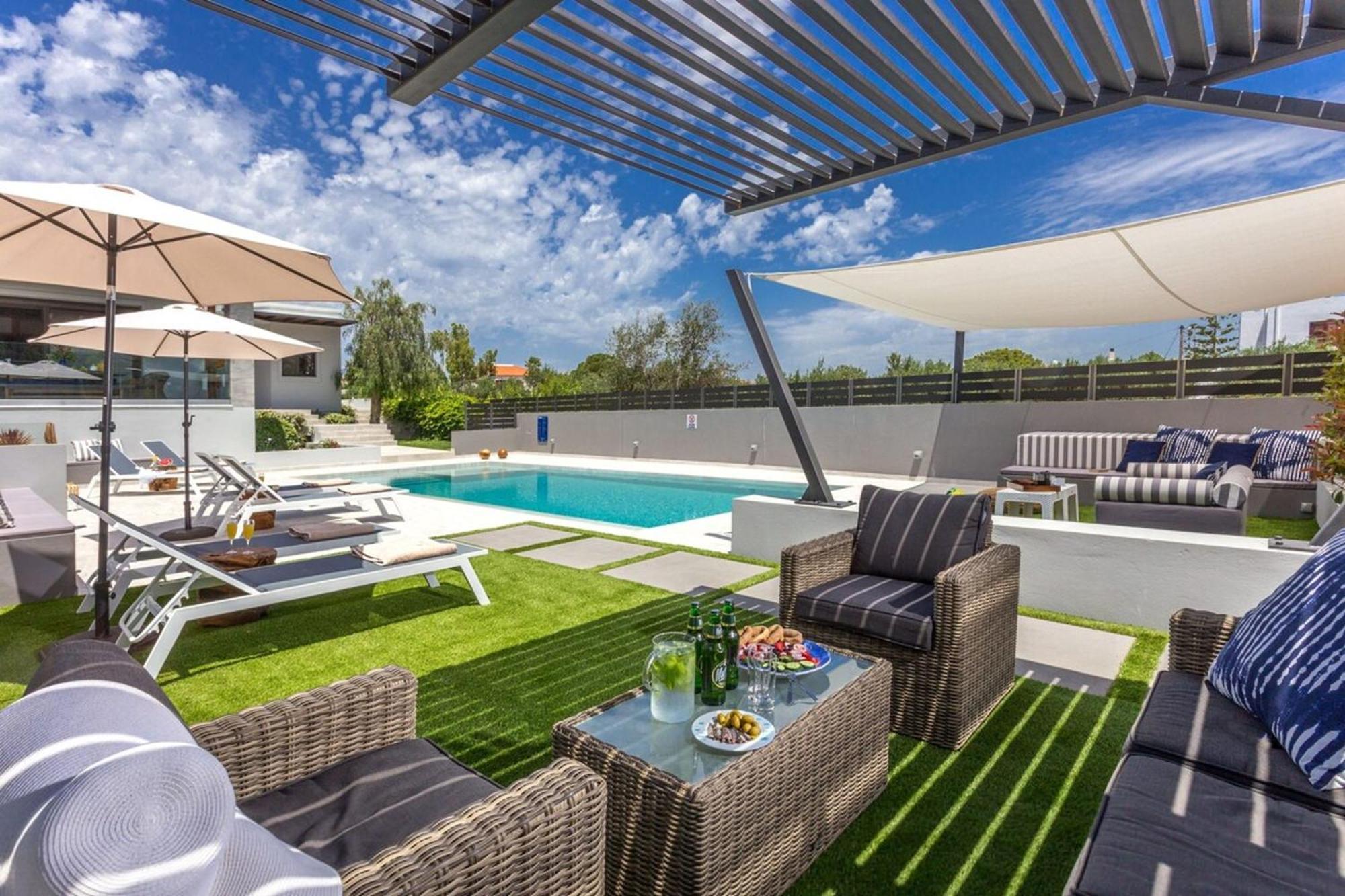 Villa Ampelaki - Premium Villa With Heated Pool Kounoupidhiana Exterior photo