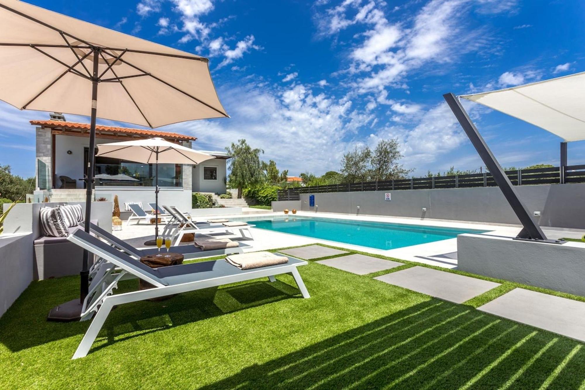 Villa Ampelaki - Premium Villa With Heated Pool Kounoupidhiana Exterior photo